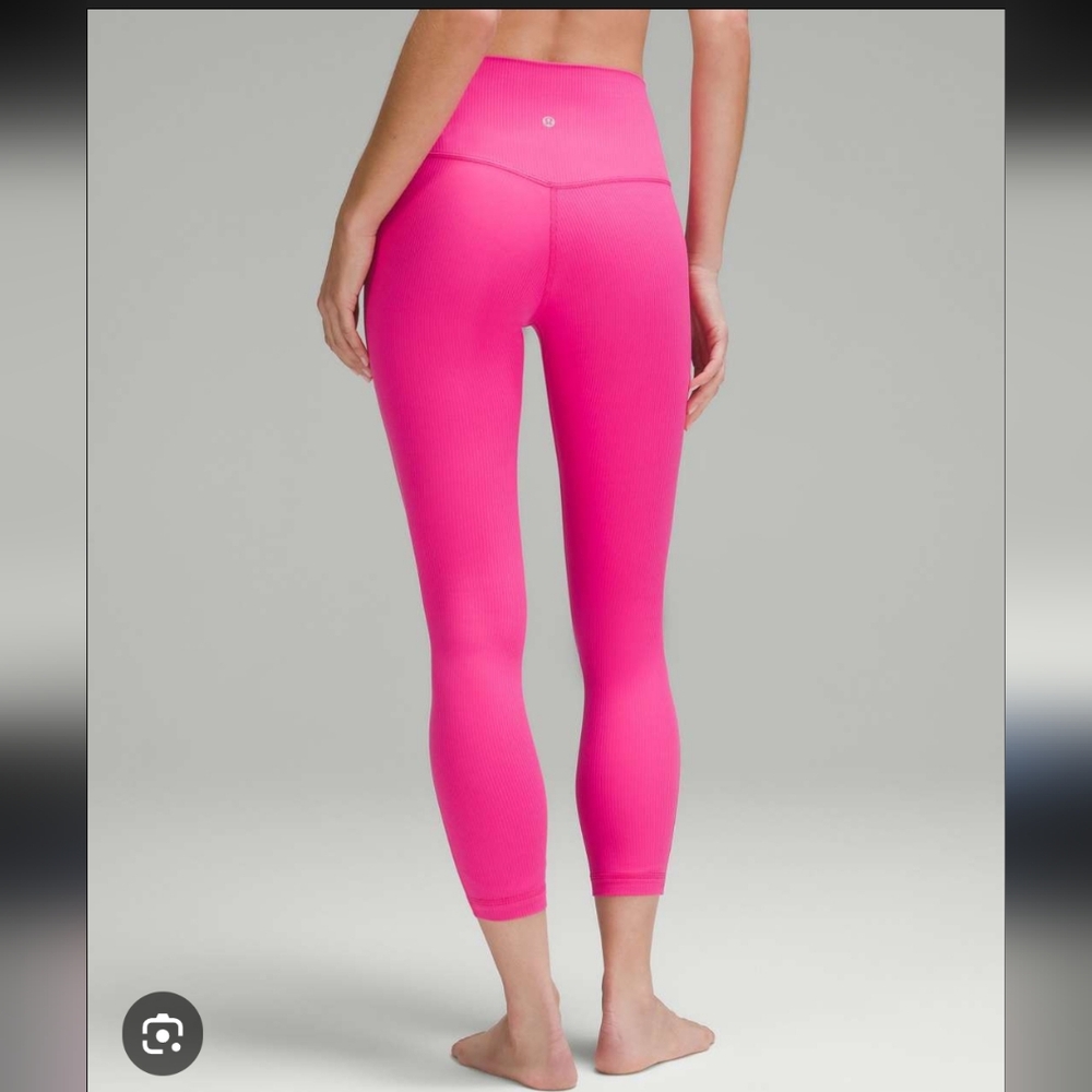 Lululemon Align Ribbed High-Rise Pant 25"BSonic Pink - Picture 2 of 6